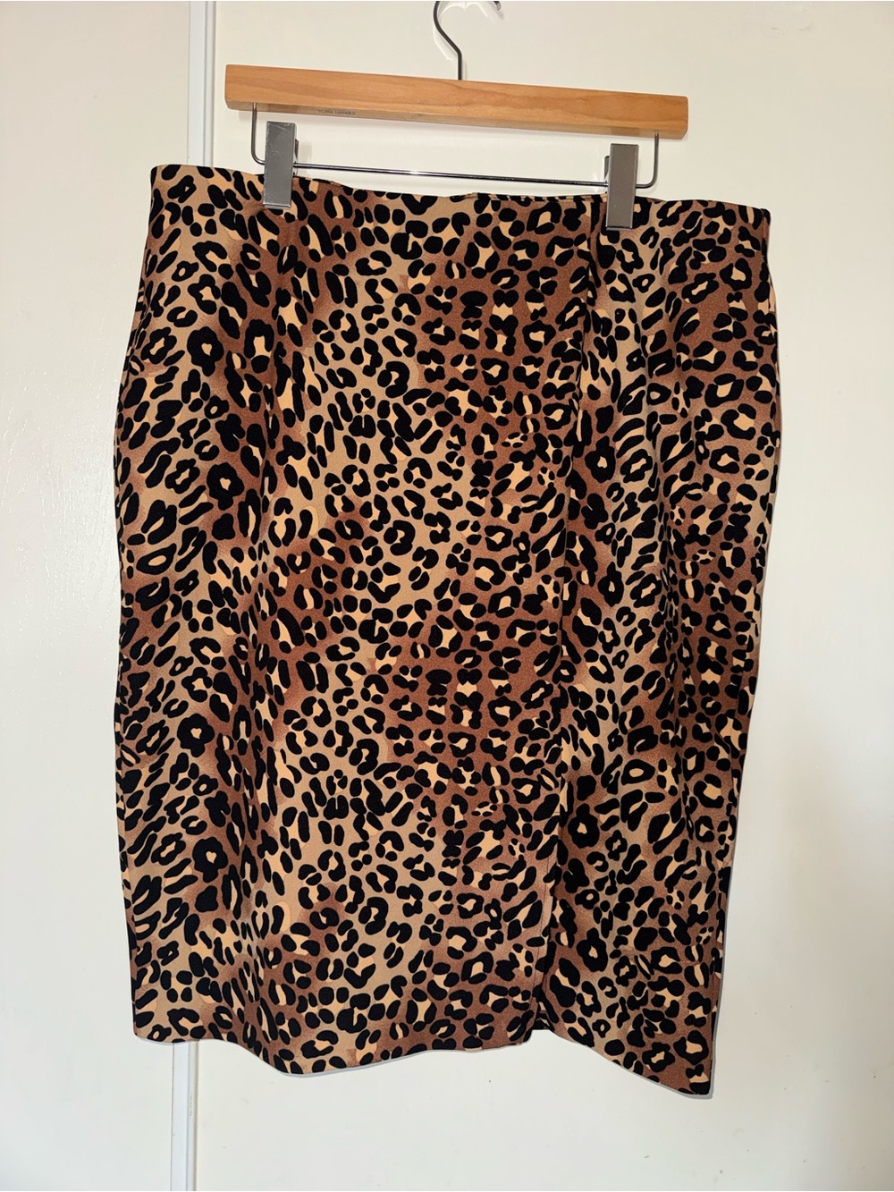New York & Company Leopard Print Pencil Skirt - Tan/Brown/Black